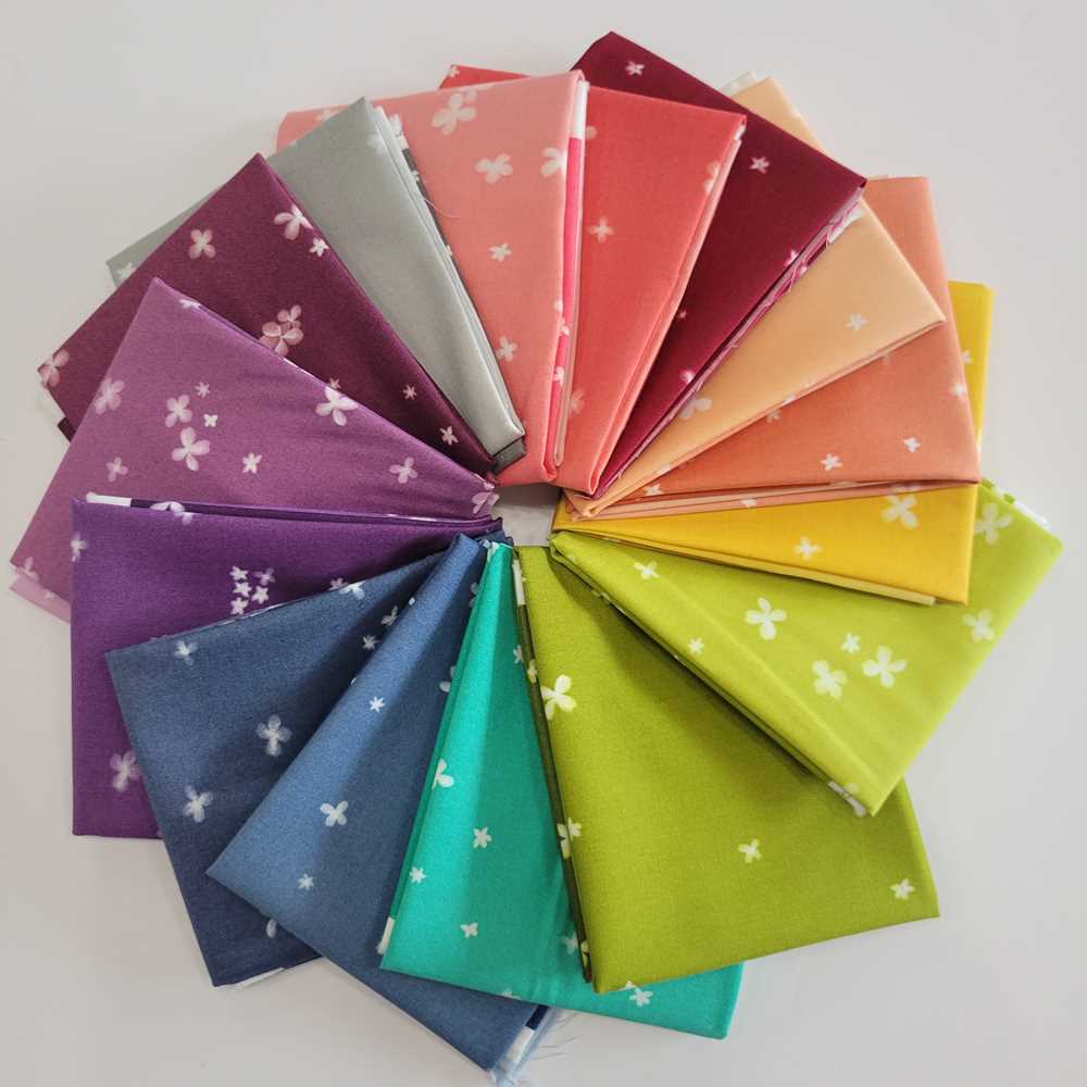 V & Co Ombre Bloom Fabric Bundle 15 Colors