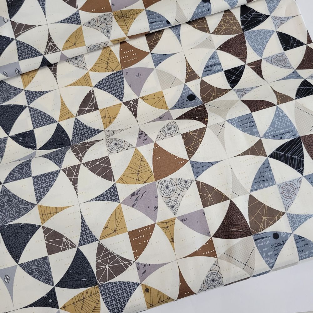 Giucy Giuce Sleuth Exhibit A Neutral Quilt Fabric