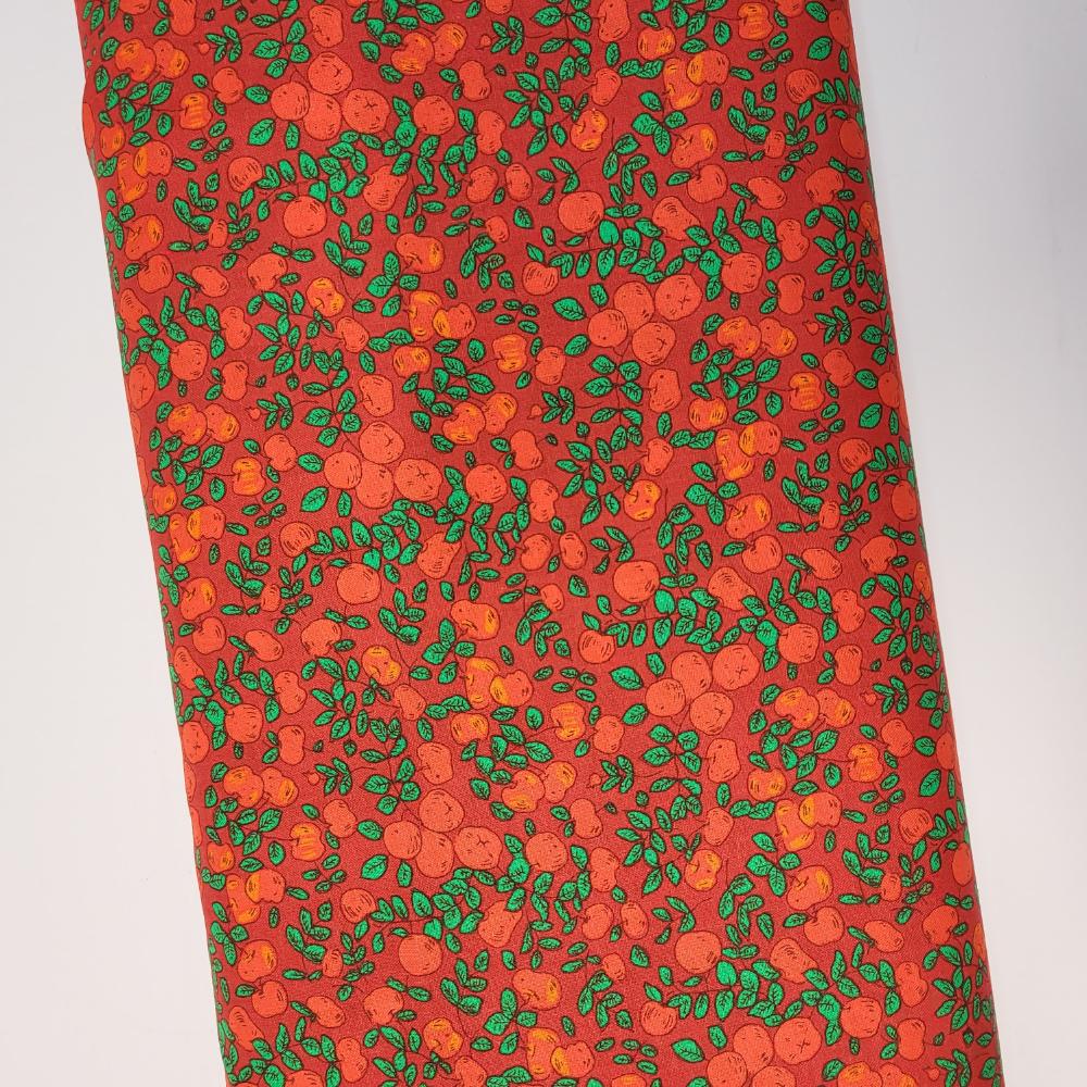 Heather Ross Forestburgh Apples Warm Red Fabric