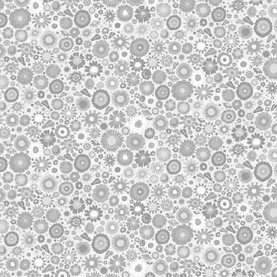 Alison Glass Sun Print 2023 Parcel Pebble Floral Gray Fabric