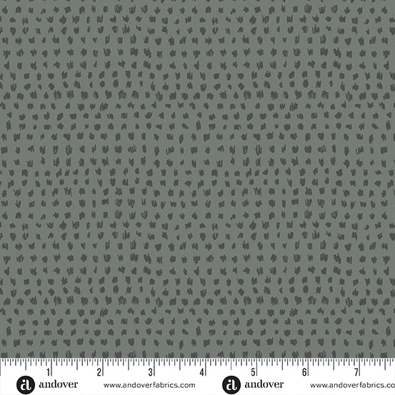 Giucy Giuce Ink Scribbles Greenstone Gray Fabric