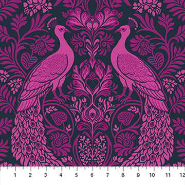 Heather Bailey Wild Abandon Rogues & Scoundrels Midnight Purple Fabric