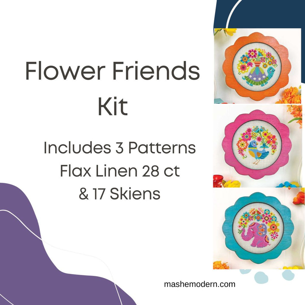Satsuma Street Flower Friends Cross Stitch Kit