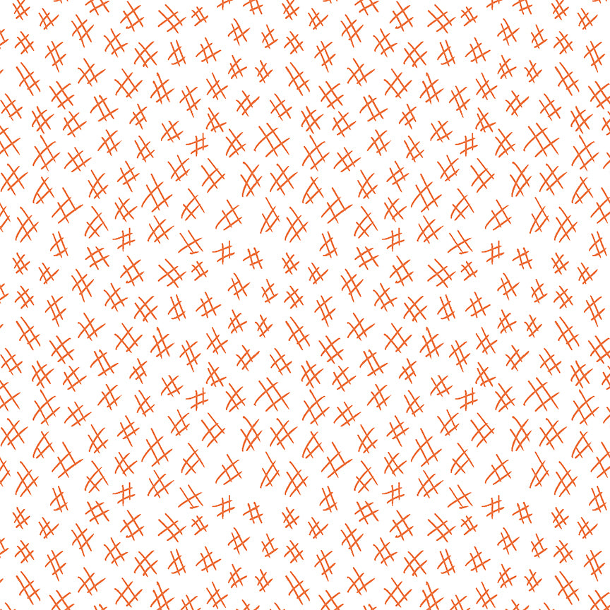Christa Watson Stitchy Hashtags Orange and White Fabric