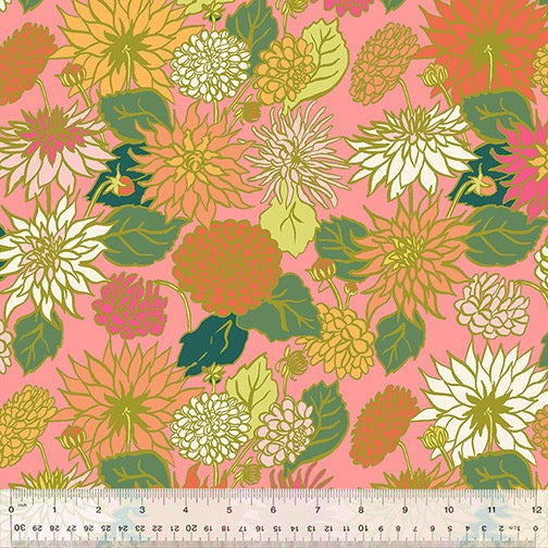 Monaluna In the Garden Dahlia Love Petal Pink Fabric