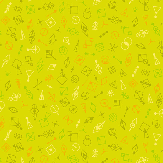 Giucy Giuce Deco Glo 2 Glitter Kiwi Yellow Fabric