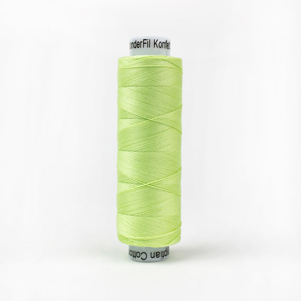 Wonderfil Konfetti Melon Green Thread 50 wt Cotton Mini Spool