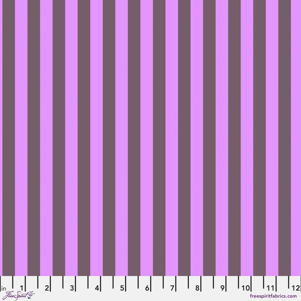 Tula Pink Neon Tent Stripe - Mystic Purple Fabric