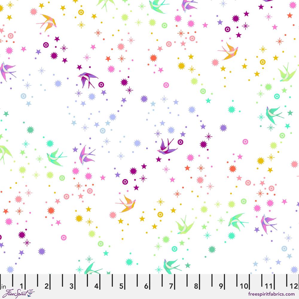 Tula Pink True Colors Fairy Dust White Fabric