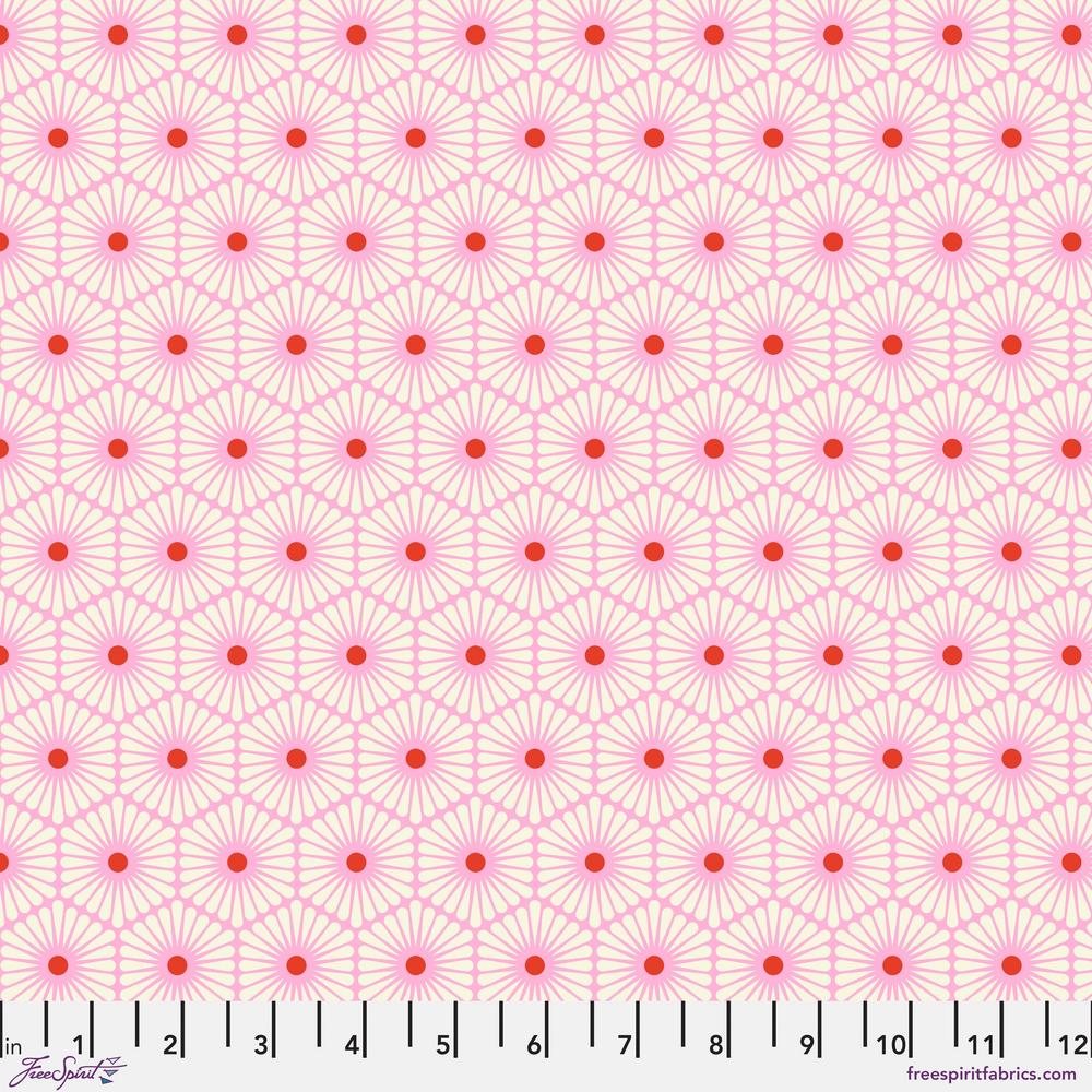 Tula Pink Besties Daisy Chain Blossom Pink Fabric