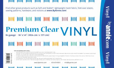 By Annie Premium Clear Vinyl 16" x 54"