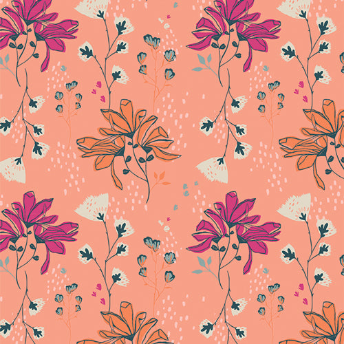 Jessica Swift Path to Discovery Springbloom Pink Fabric