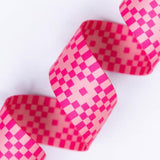 Bitmapped Neon Pink Webbing 1.5" By the Yard