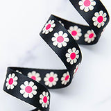 Daisy in Hot Pink Webbing 1" By the Yard
