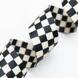 Checker in Black and Natural Webbing 1.5" By the Yard
