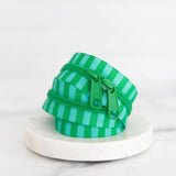 30" Striped Zipper - Rainforest Green