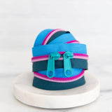 30" Colored Zipper - Mermaid Blue