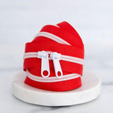 30" Zipper - Soda Fountain Red