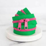 30" Zipper - Watermelon Green