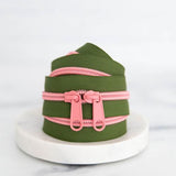 30" Zipper - Olive Blossom Green