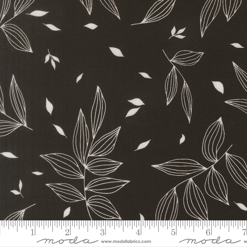 Alli K Design True to Hue Falling Leaves Black Fabric
