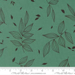 Alli K Design True to Hue Falling Leaves Composed Green Fabric