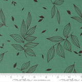 Alli K Design True to Hue Falling Leaves Composed Green Fabric