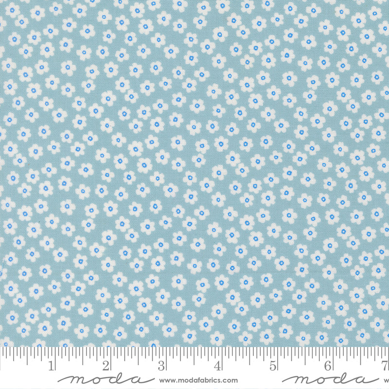 Alli K Design True to Hue Petal Power Dusty Blue Fabric