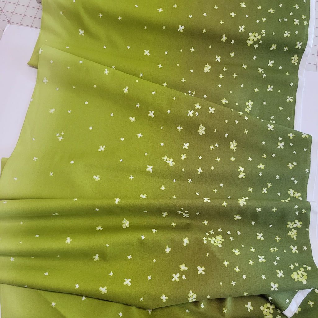 V & Co Ombre Bloom Avacado Green Fabric