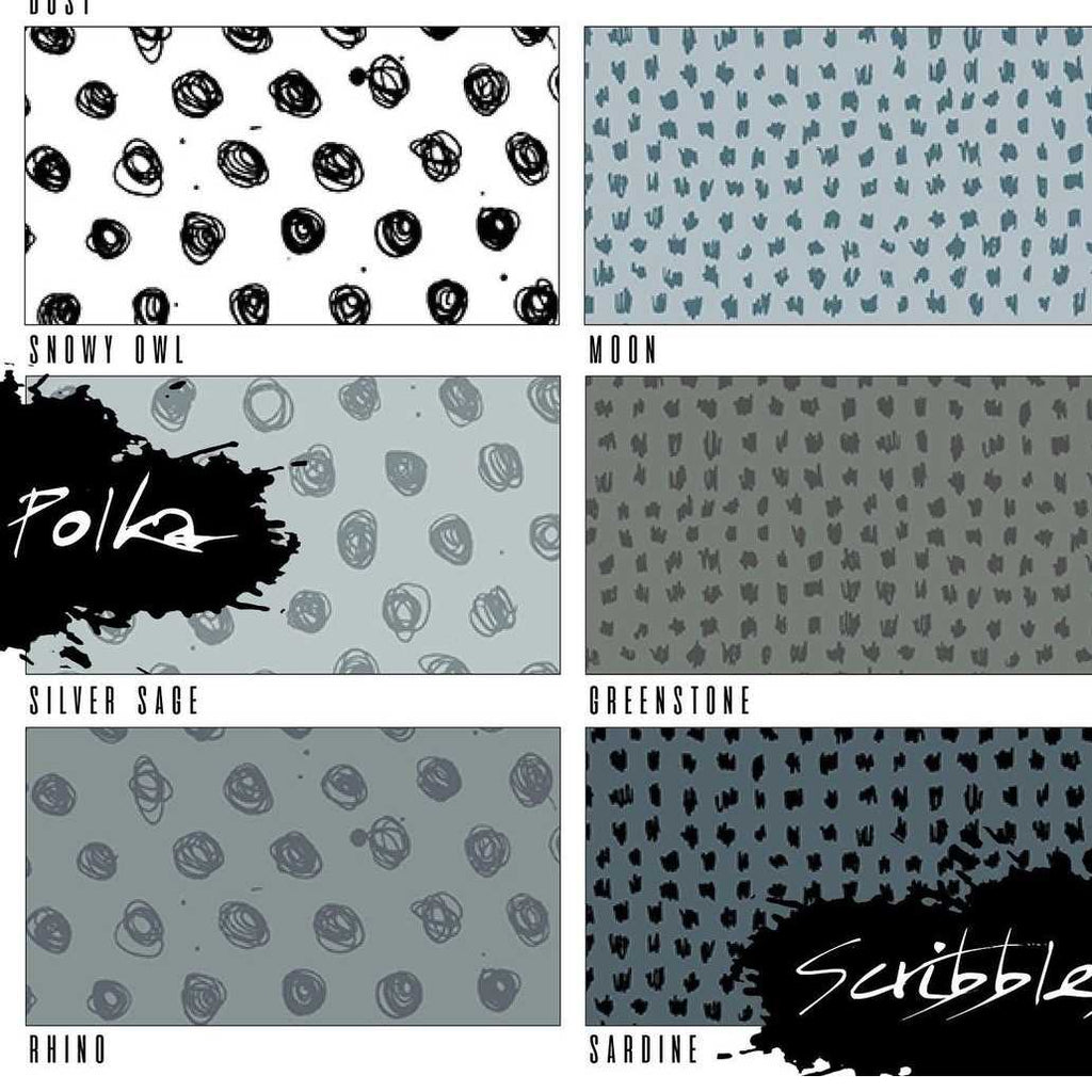 Giucy Giuce Ink Black and White Fabric Bundle 24 Prints