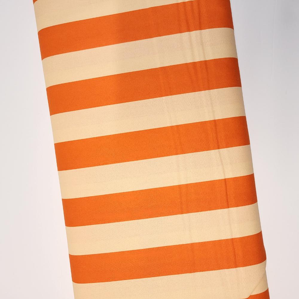 Heather Ross Forestburgh Broadstripe Peach Orange Fabric