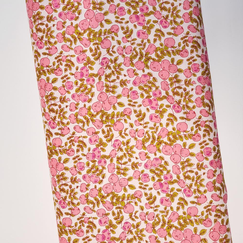 Heather Ross Forestburgh Apples Blush Pink Fabric