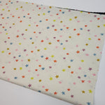 Ruby Star Society Starry 2 Multi Rainbow Stars Cream Fabric