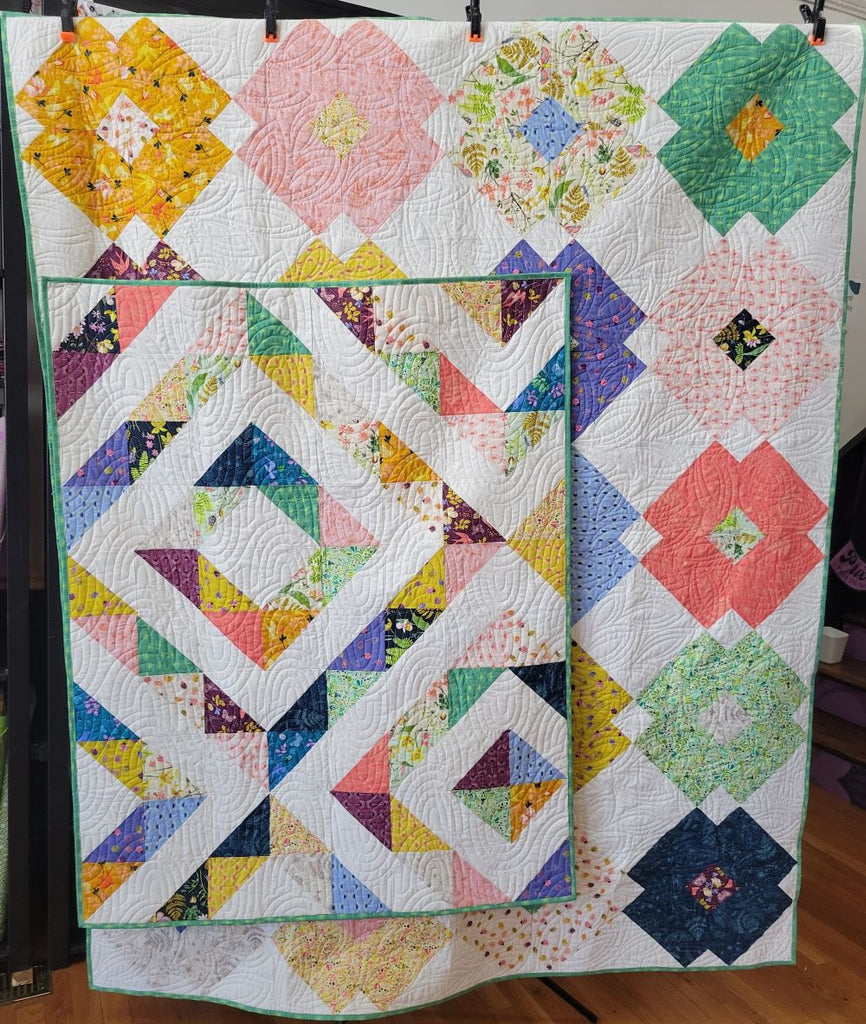 Flower Tile Quilt Kit and Pattern With Tamara Kate Anew Fabric