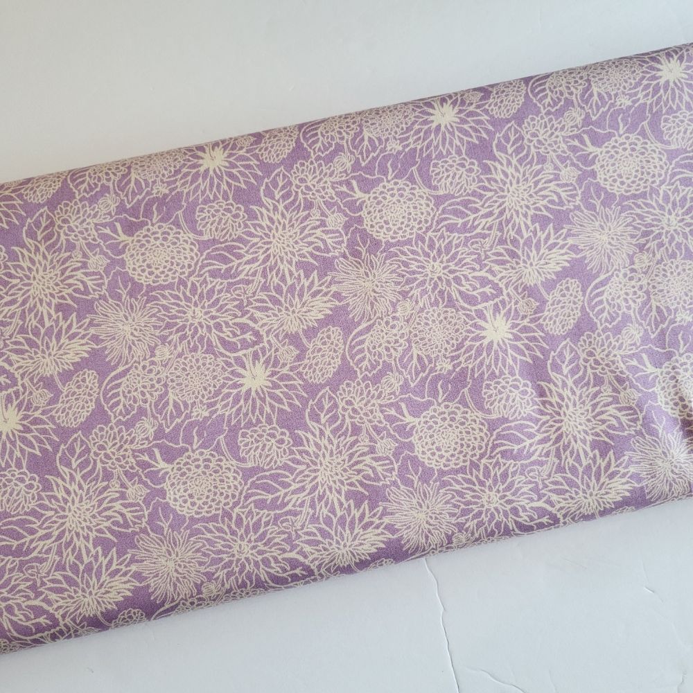 Monaluna In the Garden Dahlia Dream Lilac Purple Fabric