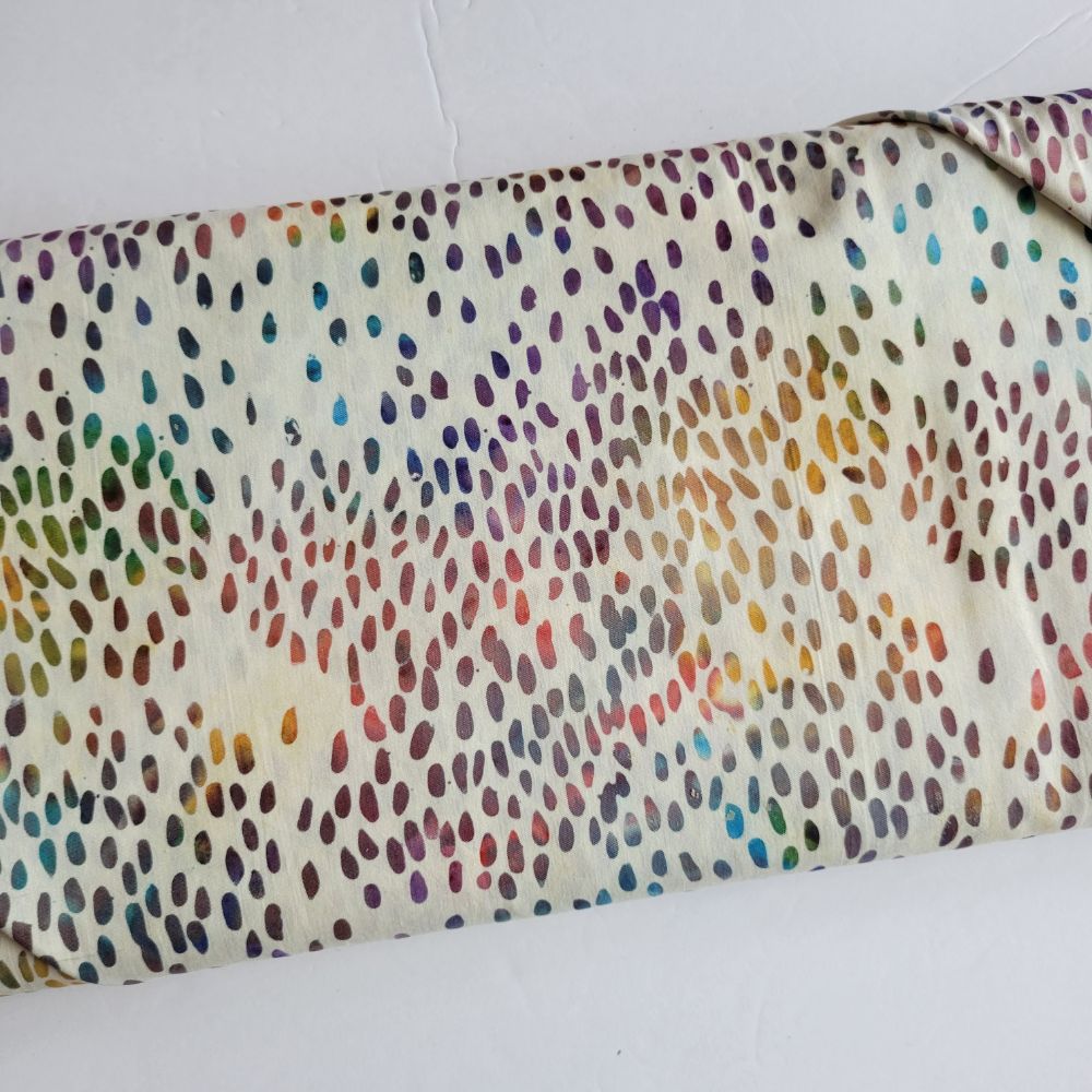 Carrie Bloomston Found Batik Scraps Rain Paper Rainbow Fabric
