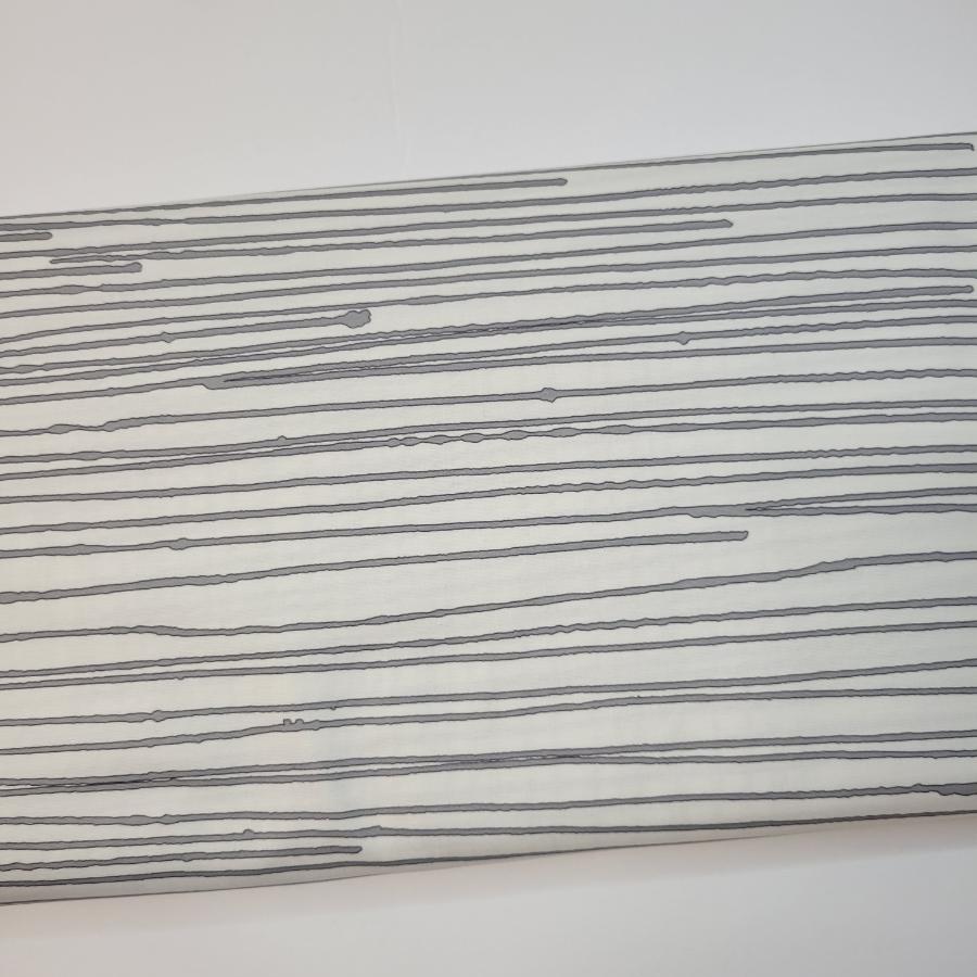 Giucy Giuce Ink Drip Gneiss Gray and White Stripe Fabric