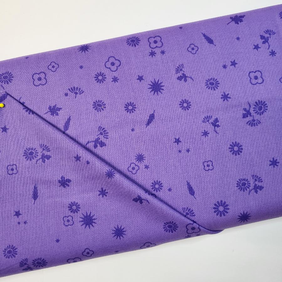 Alison Glass Postmark Margin Lilac Purple Fabric