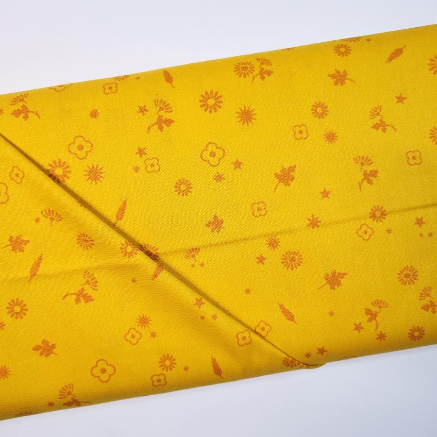 Alison Glass Postmark Margin Daffodil Yellow Fabric