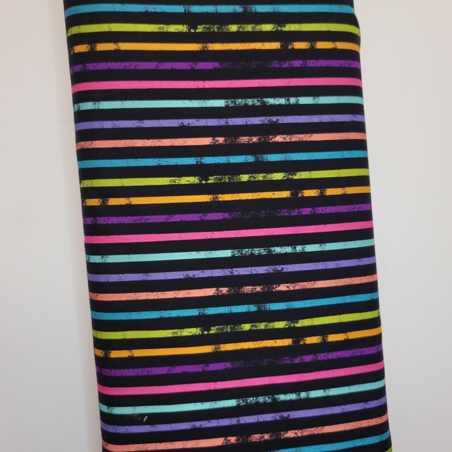 Pammie Jane Bootiful Weathered Stripe Rainbow Fabric