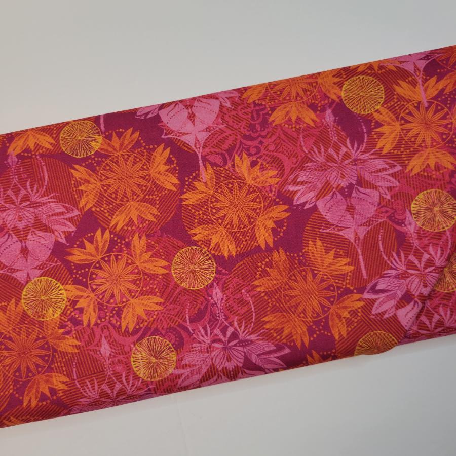 Valori Wells Grace Collection Illuminate Luscious Pink Orange Fabric
