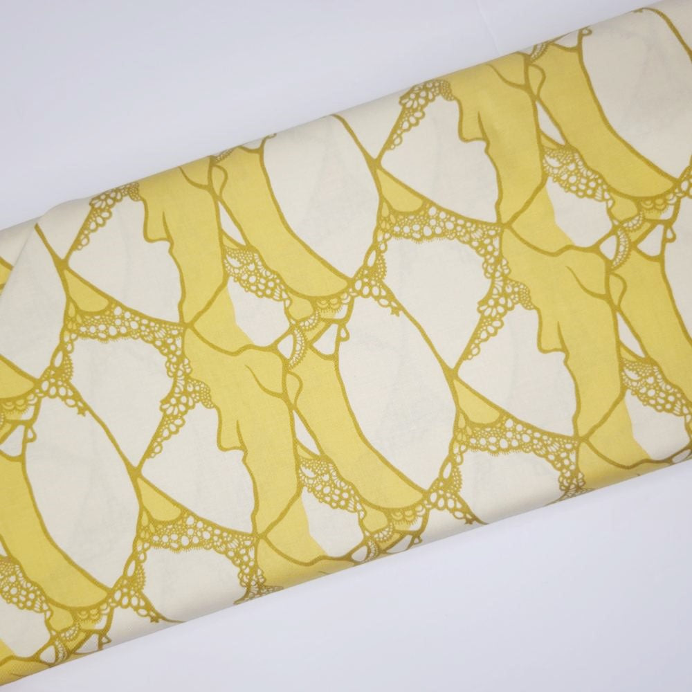 Heather Bailey Wild Abandon Entangled Gold Yellow Fabric