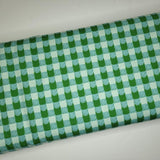 Pammie Jane Feline Festive Cat Plaid Green Fabric
