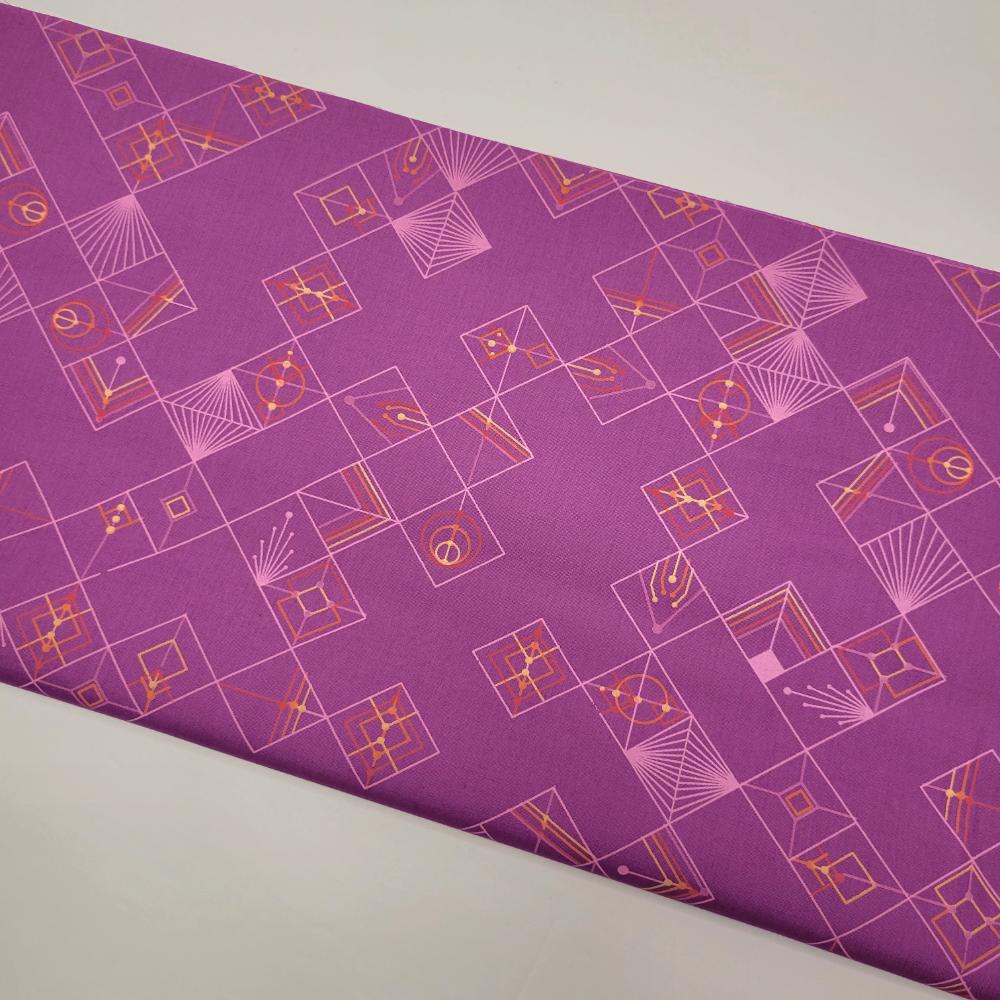 Giucy Giuce Deco Glo 2 Tiles Sloe Plum Purple Fabric