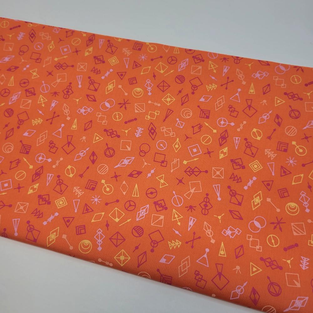Giucy Giuce Deco Glo 2 Glitter Persimmon Red Orange Fabric