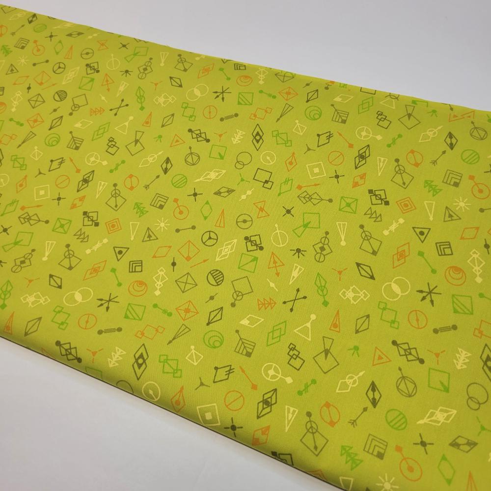 Giucy Giuce Deco Glo 2 Glitter Kiwi Yellow Fabric