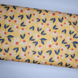 Poppie Cotton Calico Cowgirls Big Sunnies Yellow Fabric