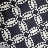 Pre-Quilted Half Yard Panel for Bag Making- Black and White