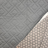 Pre-Quilted Half Yard Panel for Bag Making- Gray Canvas