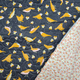 Pre-Quilted Half Yard Panel for Bag Making-Birds